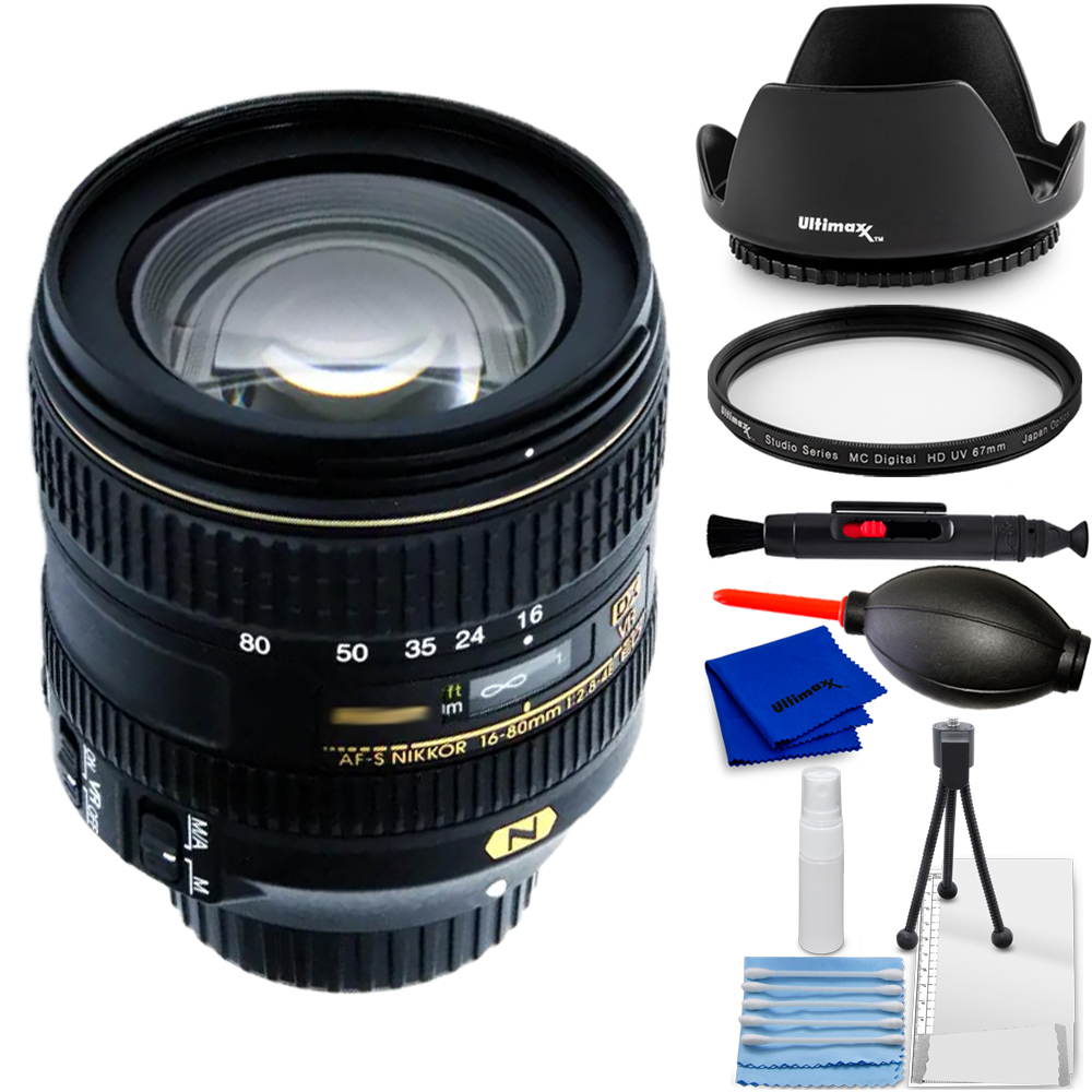 Nikon AF-S DX NIKKOR 16-80mm f/2.8-4E ED VR Lens 20055 - 7PC Nikon AF-S DX NIKKOR 16-80mm f/2.8-4E ED VR Lens 20055 - 7PC