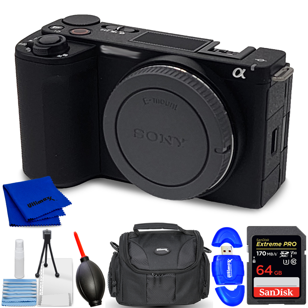 Sony ZV-E10 II Mirrorless Camera (Black) ZVE10M2B - 7PC Accessory