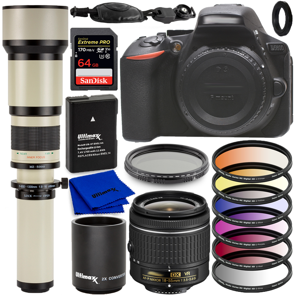 【C7005】Nikon D5600 + AF-P NIKKOR 18-55mm Amazon.com : Nikon D5600 24.2MP DSLR Digital Camera with AF