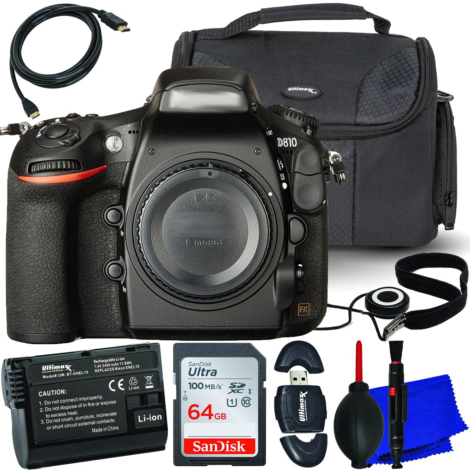 9412ショット！ Nikon d810 フルセット 美品 Nikon D810 DSLR Camera (Body Only) 1542 - 12PC 64GB