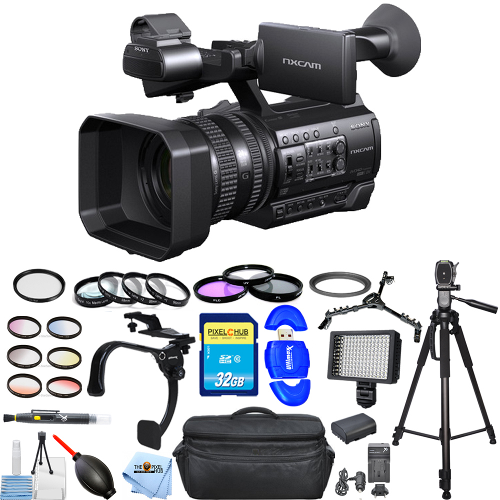Sony HXRNX100 Full HD NXCAM Camcorder + Extra Battery + Tripods and