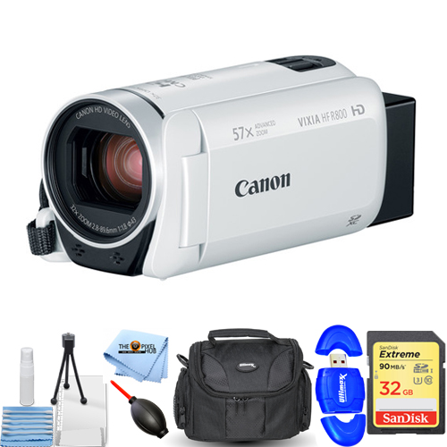 Canon Vixia HF R800 1080p HD Video Camera Camcorder (White) STARTER BUNDLE 13803288537 eBay