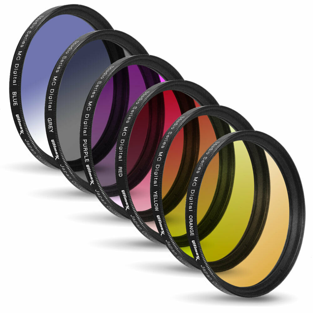 82mm 6 Piece Professional Gradual Color Filter Kit 82mm By Ultimaxx 