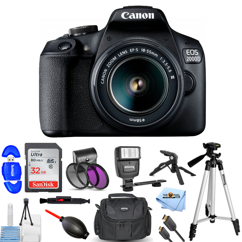 Canon EOS 2000D / Rebel T7 with EFS 1855mm III Lens Flash Filter