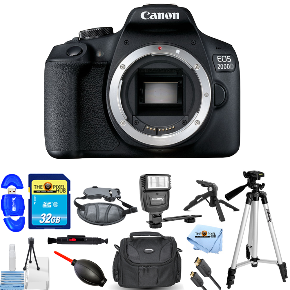Canon EOS 2000D/Rebel T7 DSLR Camera Pro 32GB Flash Tripod Bundle 4549292111835 eBay