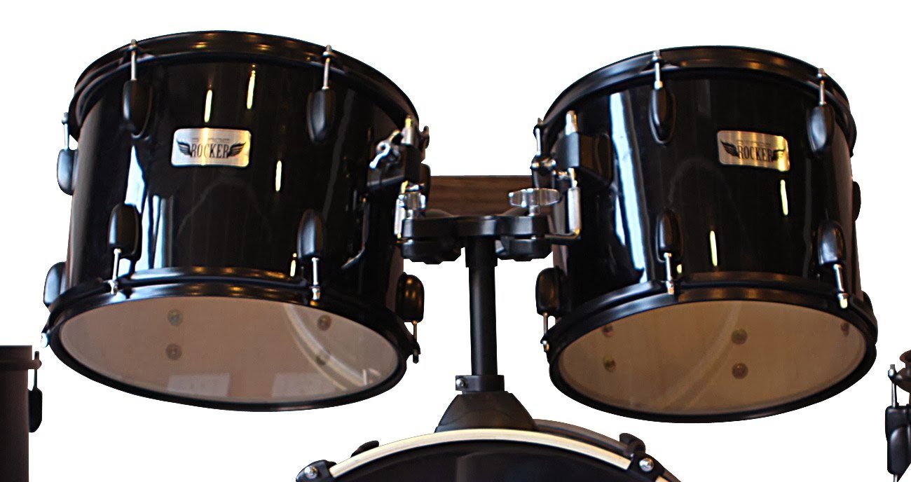 Stage Rocker Double-Braced Hardware Drum Set with Cymbals, Stool and ...