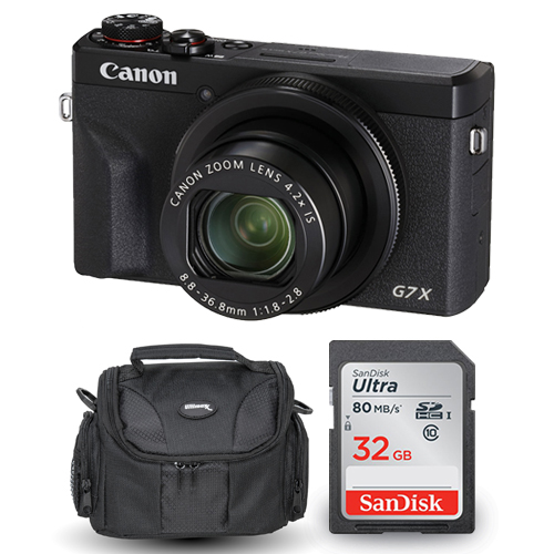 Canon PowerShot G7 X Mark III Digital Camera (Black) + 32GB SD and