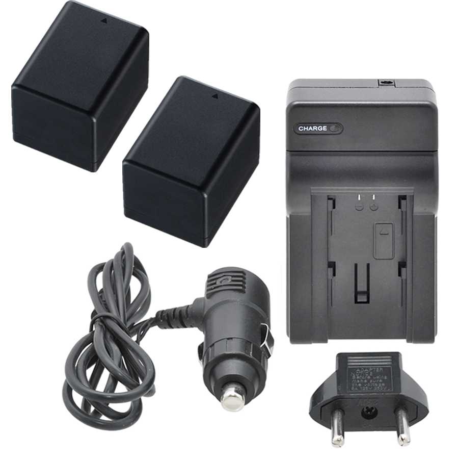 Replacement BP-727 Charger and 2x Battery for Canon VIXIA HF R300 R400