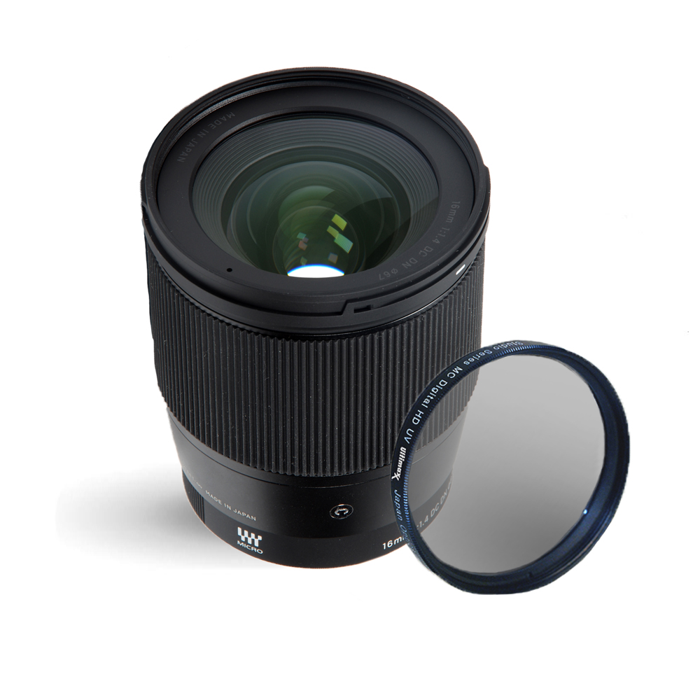 Sigma 16mm f/1.4 DC DN Contemporary Lens for Canon EFM + UV