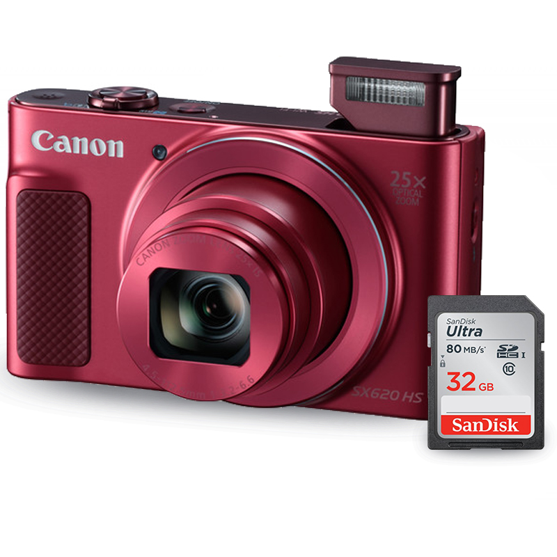 2025新発 Canon + 1073C001 (Red) Camera Digital HS SX620 PowerShot デジタルカメラ