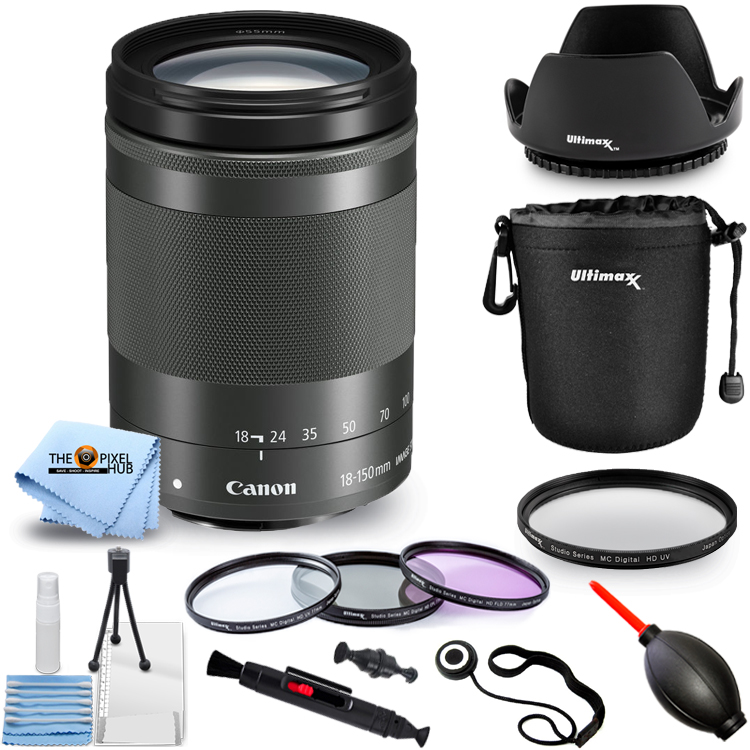 Canon Ef-m 18-150mm F 3.5-6.3 Is Stm Lens (graphite) 1375c002- Filter 