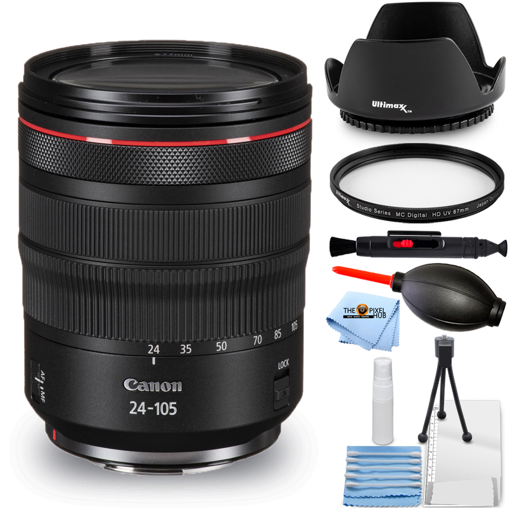 Canon RF 24-105mm f/4L IS USM Lens 2963C002 + Essential UV Filter ...