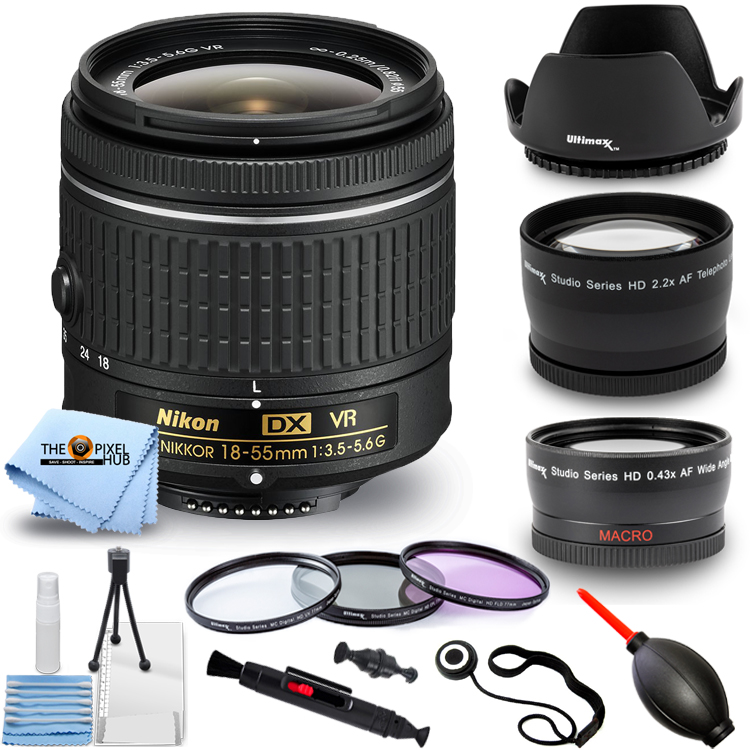 Nikon Af P Dx Nikkor 18 55mm F 3 5 5 6g Vr Lens Filter Bundle New In White Box Ebay
