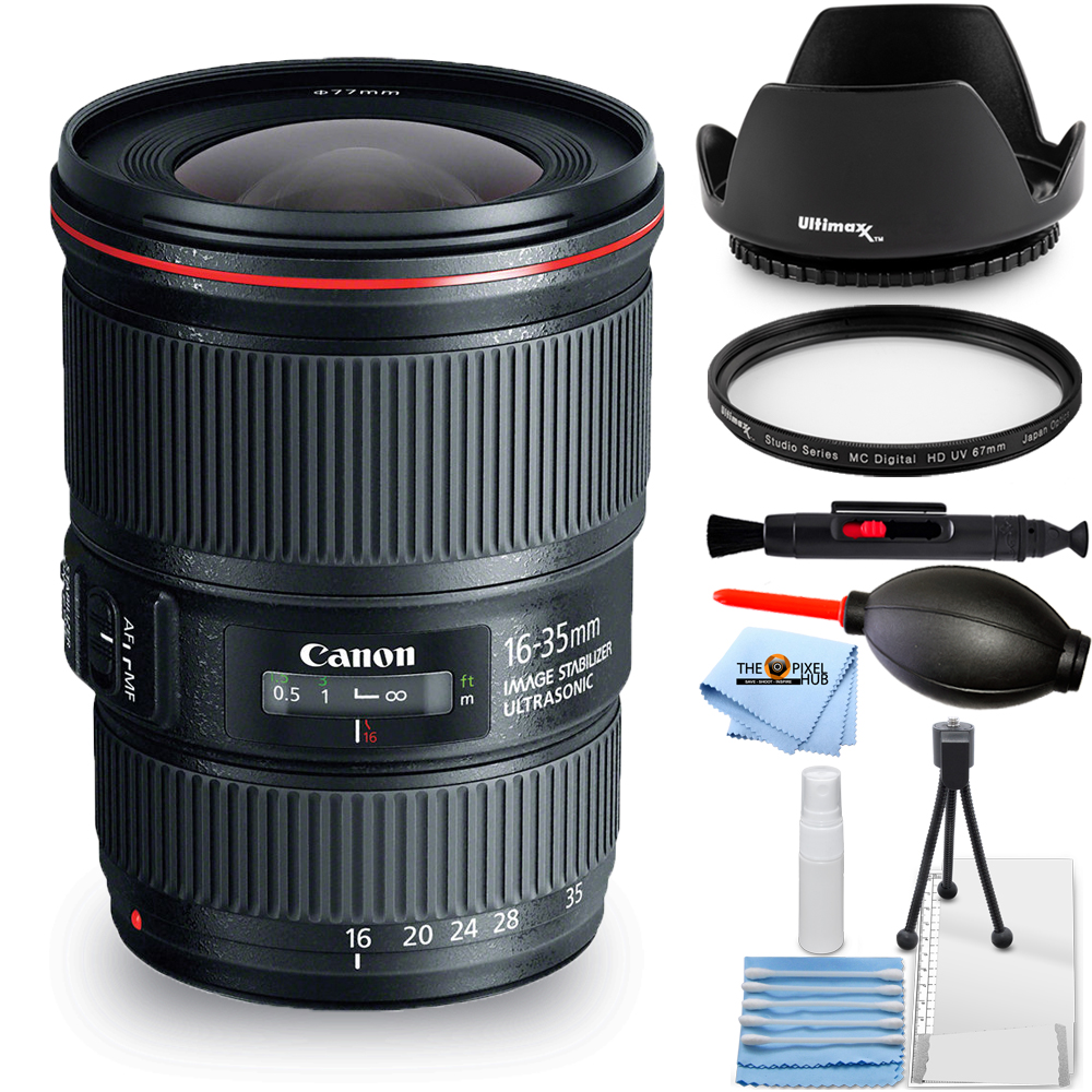 Canon EF 1635mm f/4L IS USM Lens 9518B002 Essential UV Filter Bundle