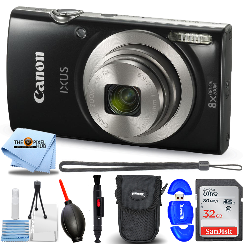  Canon  IXUS  185 ELPH 180 Digital  Camera Black 32GB 