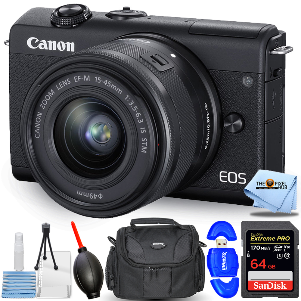 Canon EOS M200 Mirrorless Digital Camera With 15-45mm Lens (Black ...