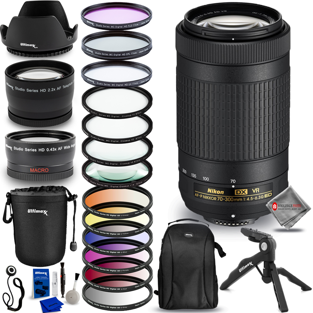 Nikon Af P Dx Nikkor 70 300mm F 4 5 6 3g Ed Vr Lens Filter Kit Authorized Dealer Ebay