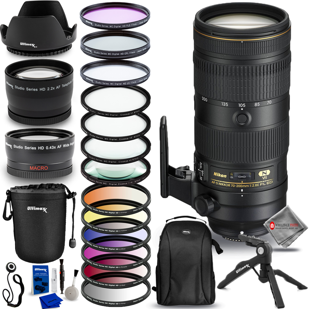 77mm Pro Series Soft Rubber Lens Hood For Nikon AF-S Nikkor 24-70mm f//2.8G ED Autofocus Lens Nikon AF-S Nikkor 70-200mm f//2.8G ED VR II Lens Nikon AF-S Nikkor DX 18-300mm f//3.5-5.6G ED VR Lens