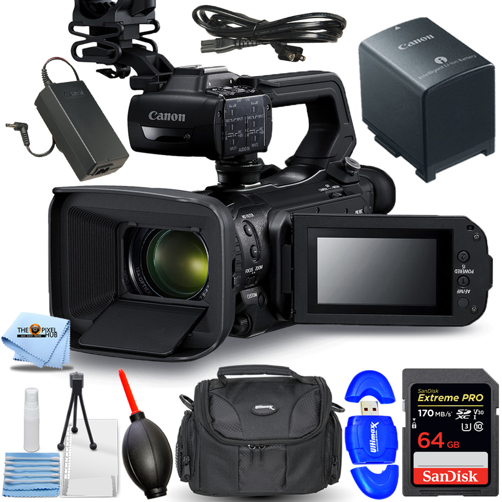 Canon XA50 UHD 4K30 Camcorder with DualPixel Autofocus (PAL) + 64GB