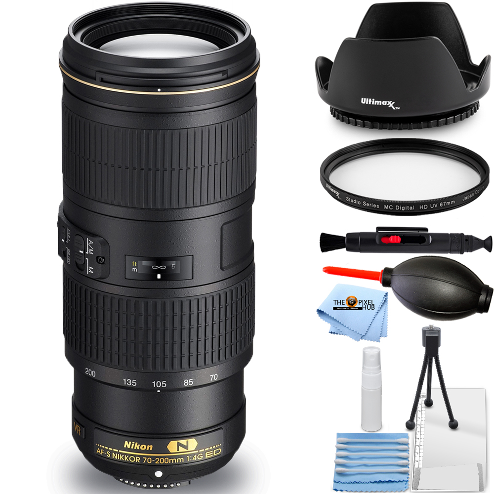 Nikon Af S Nikkor 70 0mm F 4g Ed Vr Lens Uv Filter Tulip Hood Lens Bundle Ebay