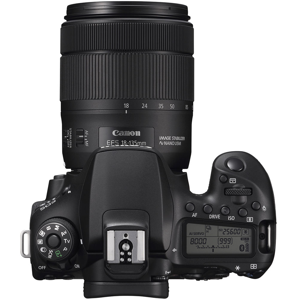 Canon EOS 90D DSLR with 18-135mm + 75-300mm + 64GB + Flash Top