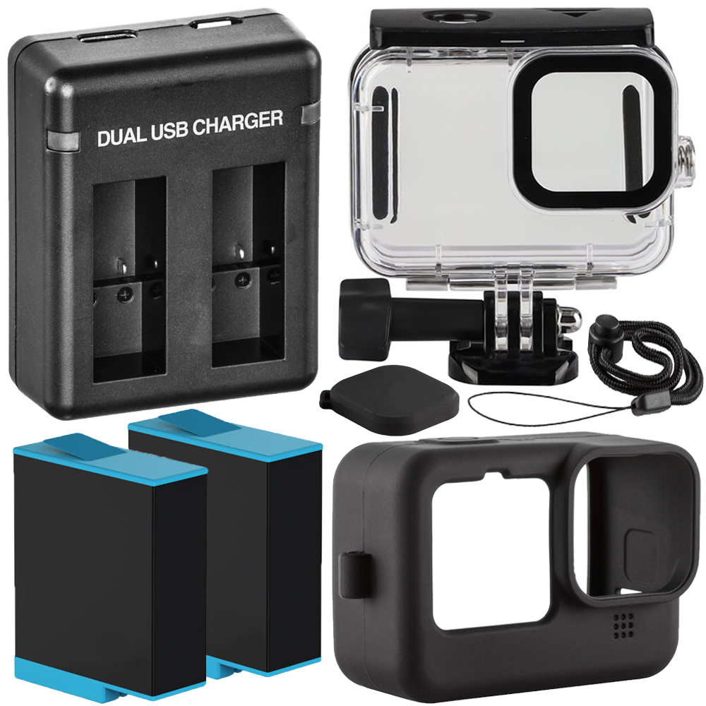 Ultimaxx Accessory Kit For Gopro Hero9 Hero 9 With 2 Batteries Waterproof Case Ebay