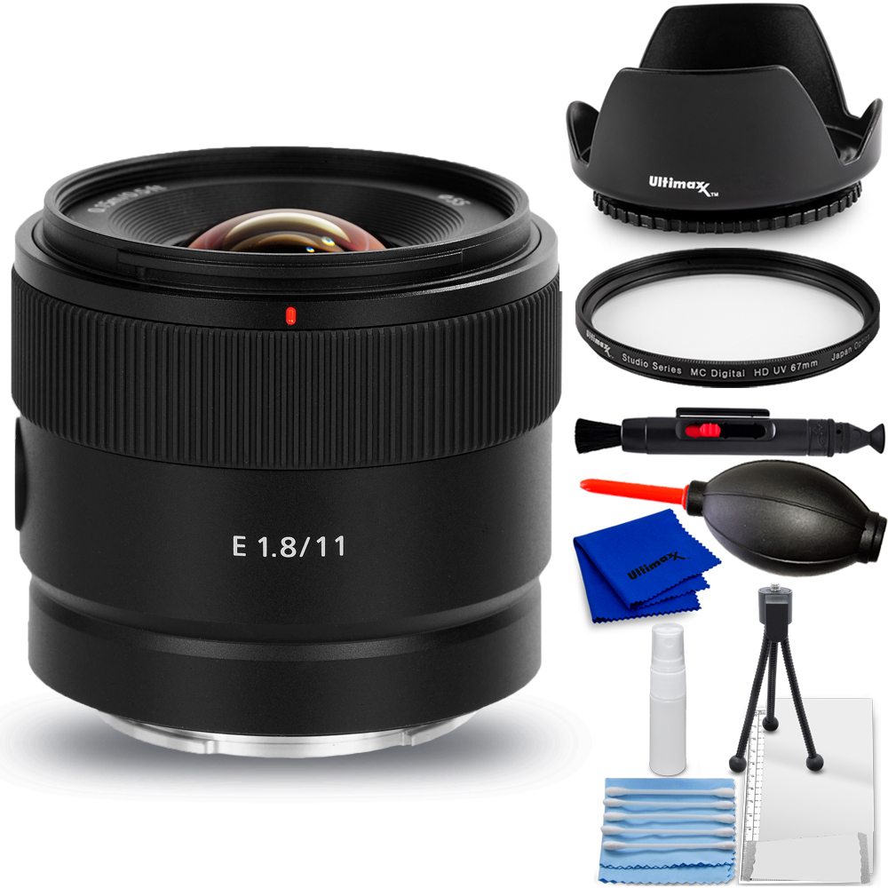 Sony E 11mm f/1.8 Lens SEL11F18 - 7PC Accessory Bundle 27242923034