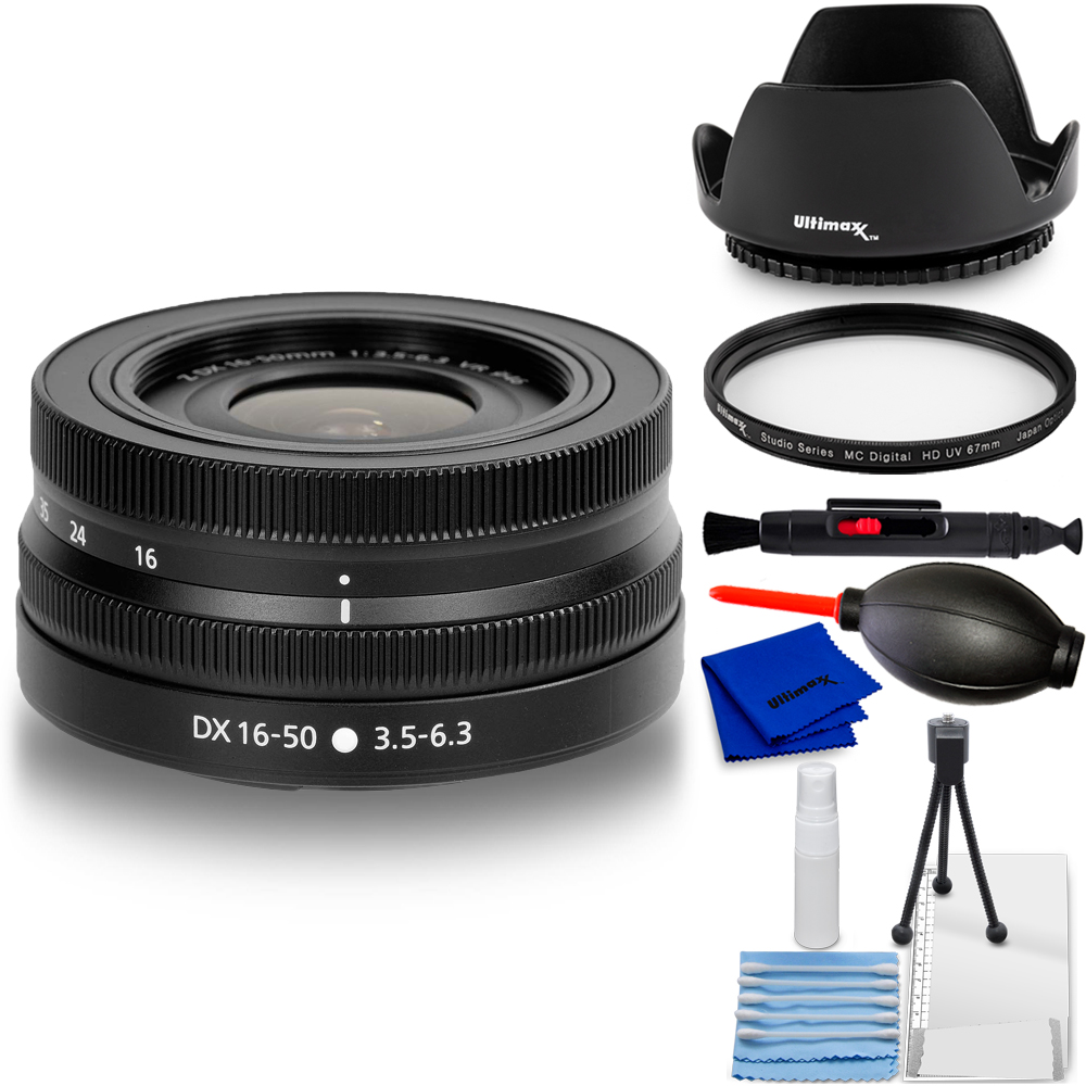 Nikon NIKKOR Z DX 16-50mm f/3.5-6.3 VR Lens (Black) 20084 - 7PC