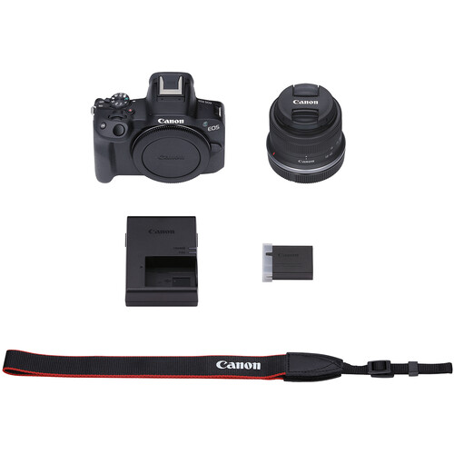 Canon EOS R50 Mirrorless Camera with 18-45mm Lens (Black