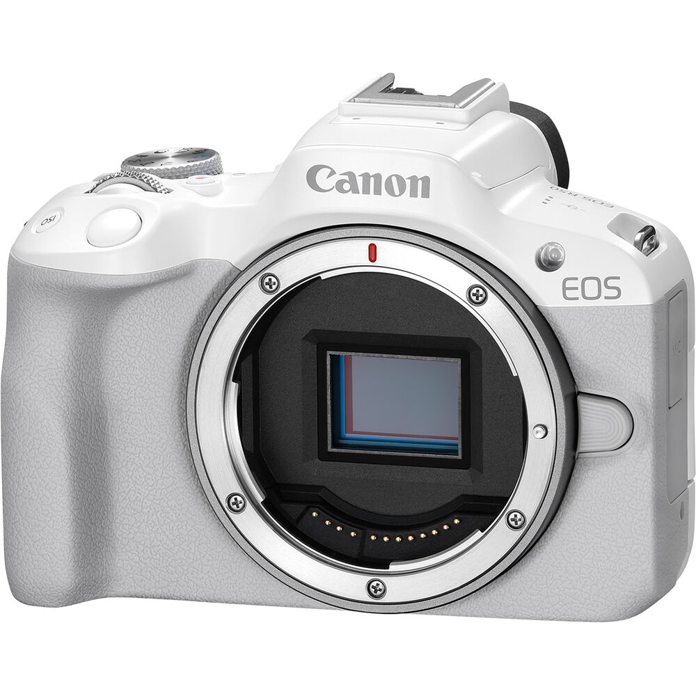Canon EOS R50 Mirrorless Camera with 18-45mm Lens (White